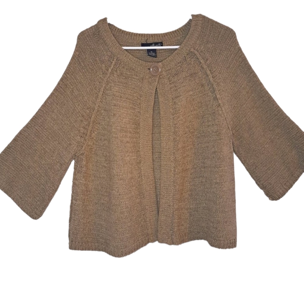 Willi Smith Tan Cape/Poncho With Button Closure Size XL
